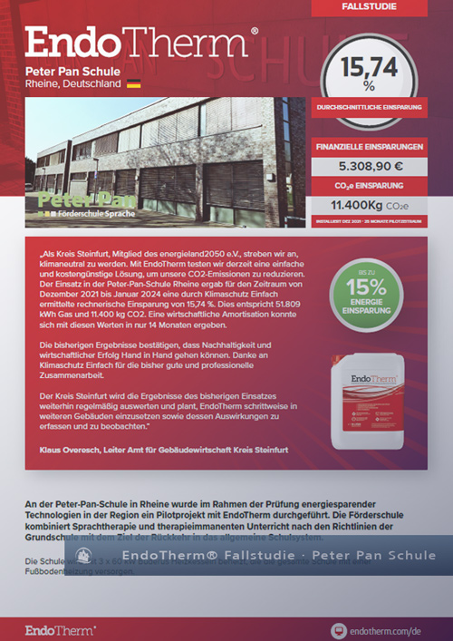 EndoTherm® Fallstudie Peter-Pan-Schule Rheine – PDF-Ausschnitt